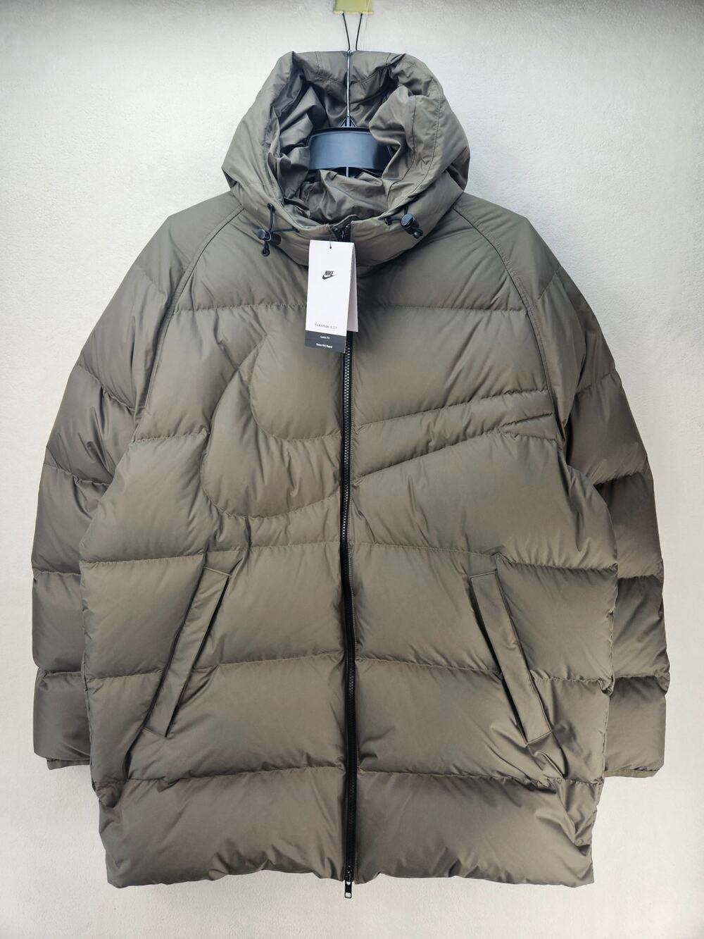 NIKE MEN'S LARGE DOWN PARKA LOOSE FIT WATER REPELLENT SWOOSH THERMA FIT IH2377
